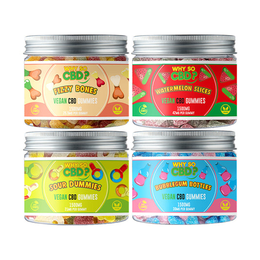 Why So CBD? 1500mg Broad Spectrum CBD Small Vegan Gummies